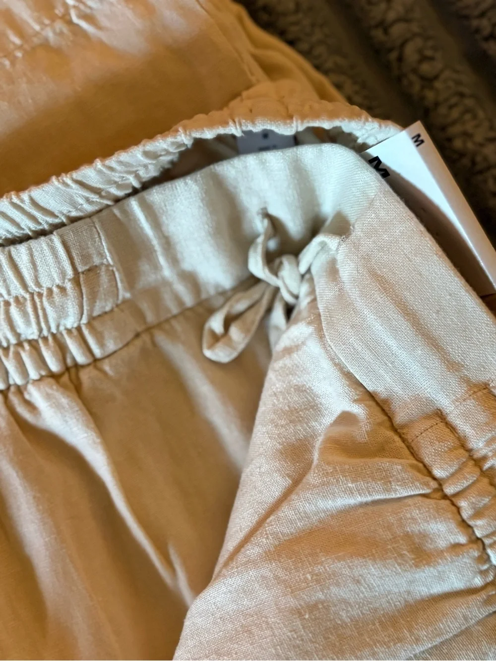 Old Navy Neutral Beige Elastic-Waist Pants